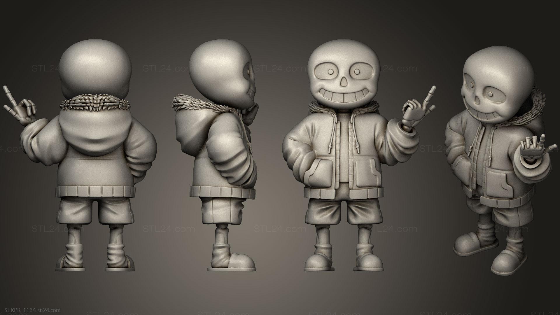 STL file Ink!sans standing figure 🎨・3D print design to download